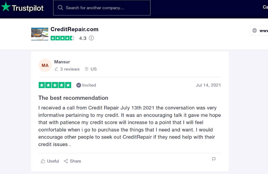 creditrepair.com trustpilot reviews